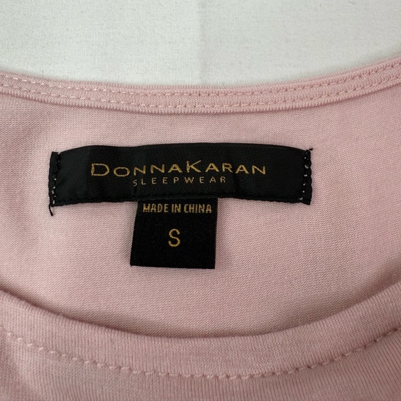 NWT Donna Karan Sleepwear Pink Split Back Top Size Small - Picture 3 of 8